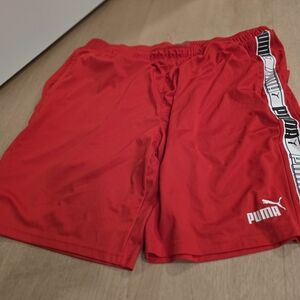 Puma Men's Vibrant Red Athletic Shorts